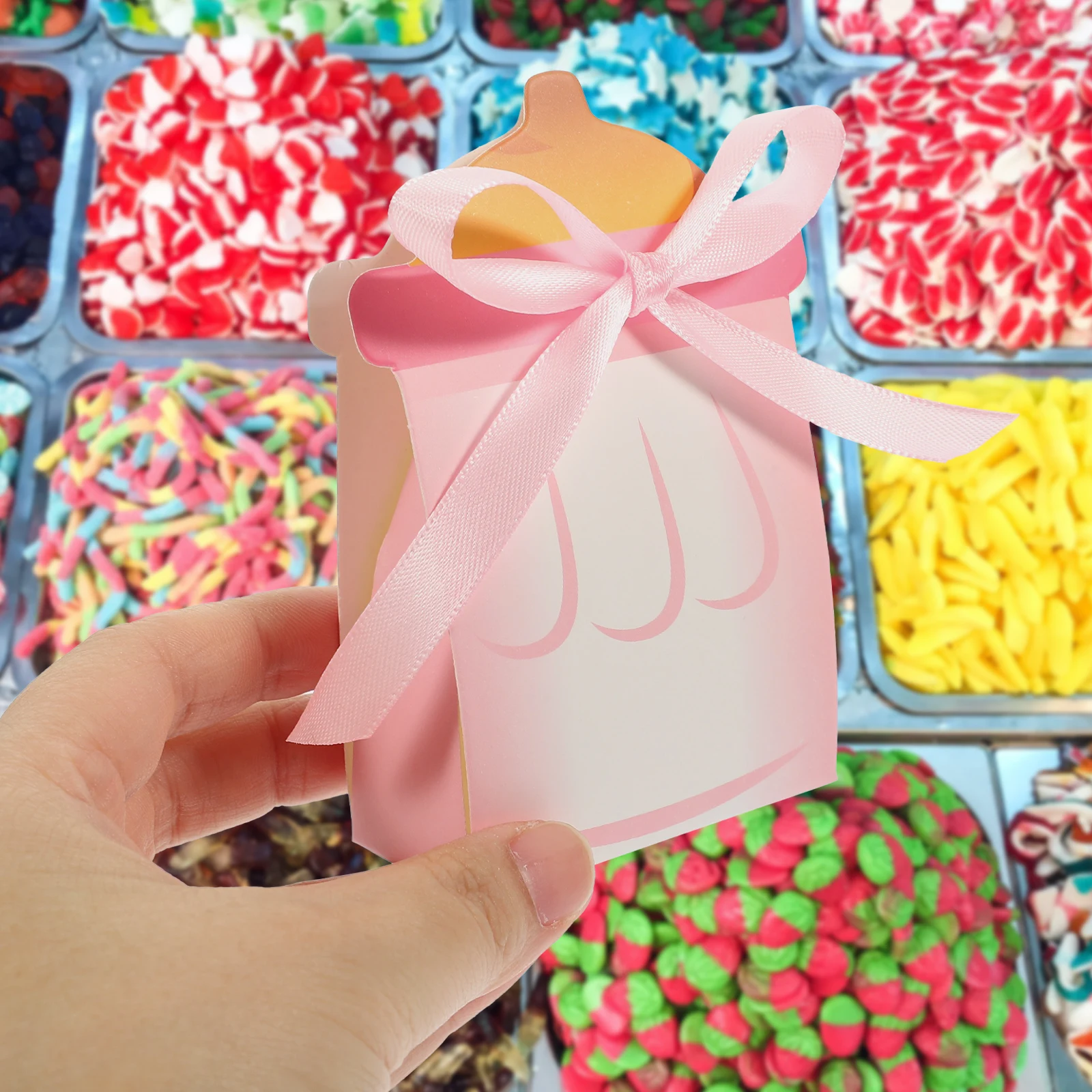 

100 Pcs Wedding Candy Box Small Boxes Birthday Party Baby Favors Chocolate
