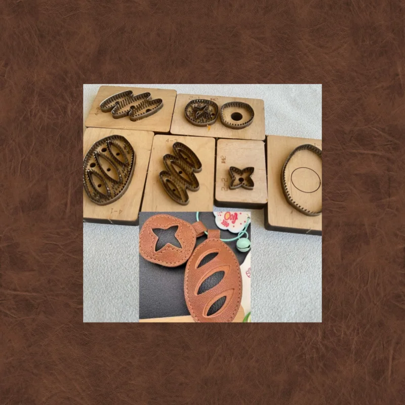 

Bread Shape Pendant Buckle Leather Cutting Mold Wooden DIY Leather Craft Making Tool