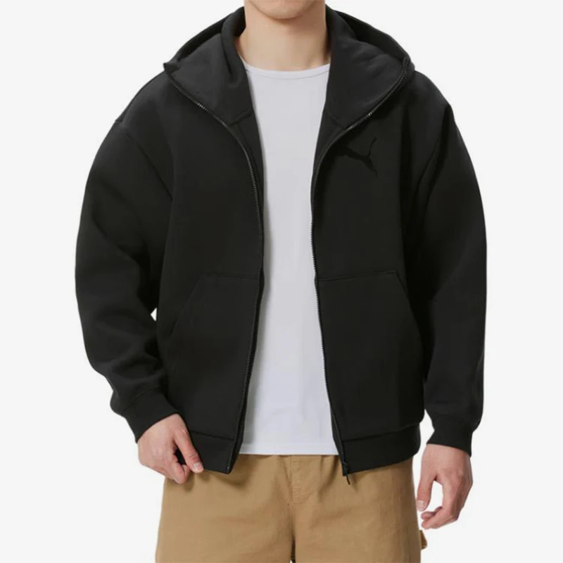 Puma genuine hooded windproof jacket, new men's black running training jacket 637444-01
