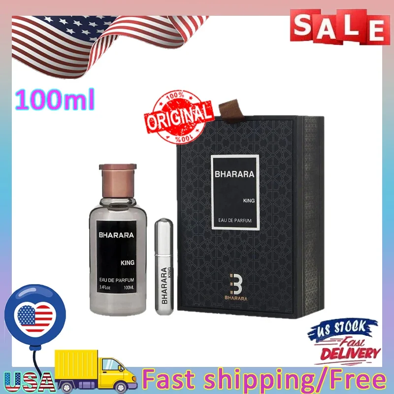 عطر Bharara King Eau De 100ML الراقية للرجال 3.4 أونصة أو دو برفوم بخاخ جديد في علبة هدايا مختومة عطر