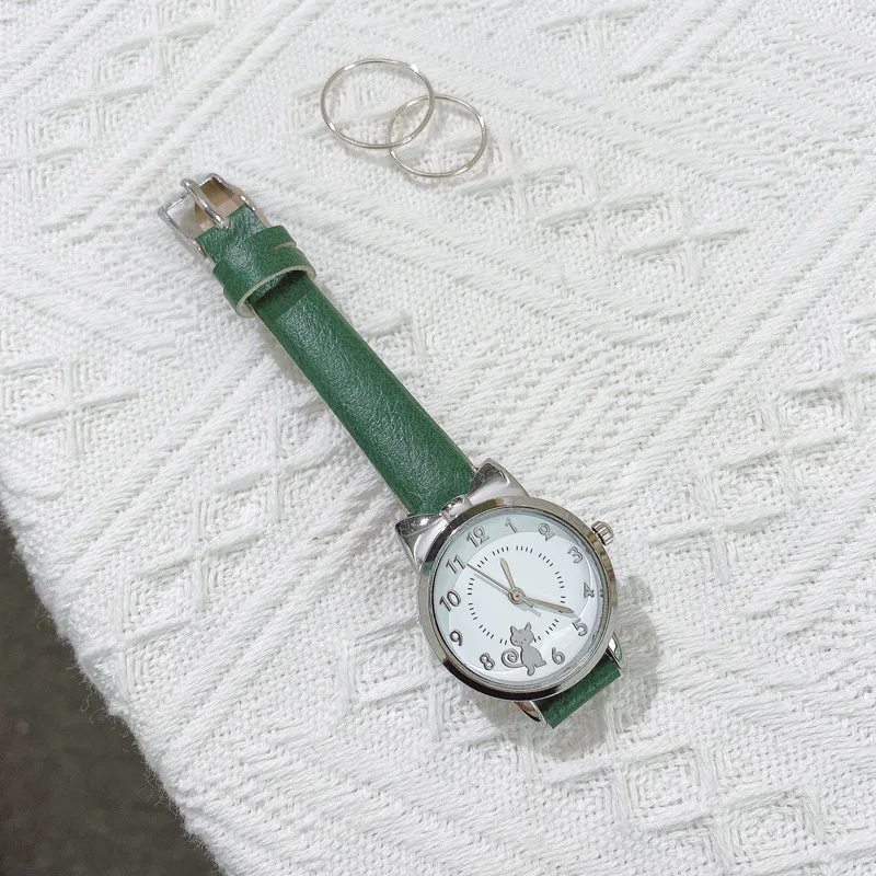 Детские часы с изображением кота, кварцевые часы, подарок для девочек, милые наручные часы с героями мультфильмов, светящаяся стрелка, детские часы для женщин, Relogio