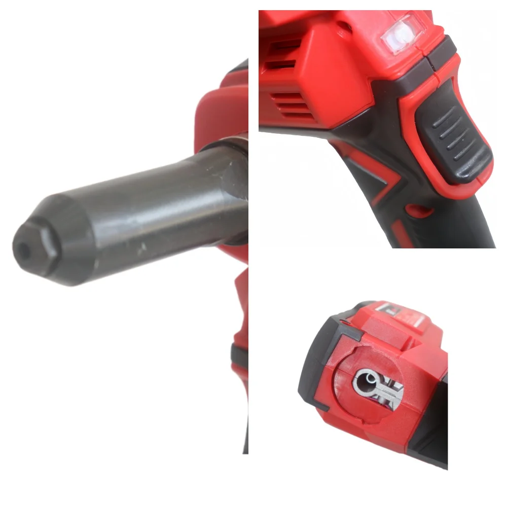 مسدس برشام كهربائي صناعي 20000KN ​   لبطارية ماكيتا 18 فولت ​ ​ أداة كهربائية بقوة سحب لاسلكية بدون فرش بطول 28 مم