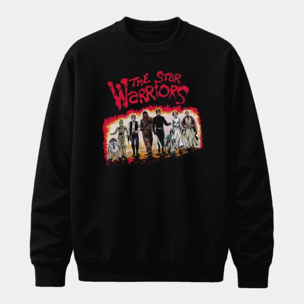 American Star Wars Printed Round-neck Sportswear for Men and Women Loose and Comfortable Cotton Sportswear for Autumn Sports