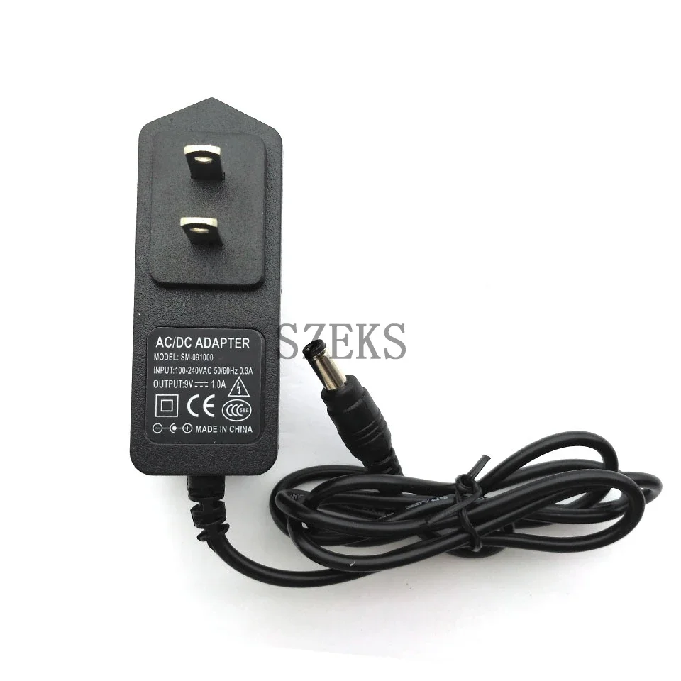 DC 9V1A 9V 1A Блок питания AC 100V-240V Преобразователь-адаптер Зарядное устройство 5,5 мм X 2,1 мм 1000 мА