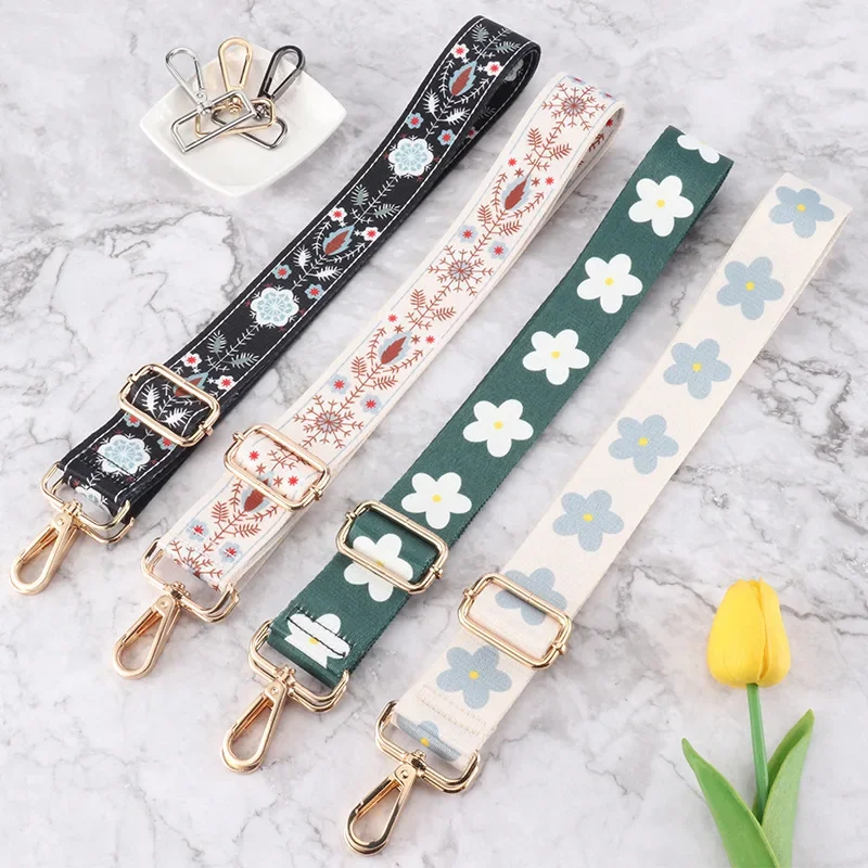 Bag strap, canvas bag strap 38mm adjustable shoulder strap, new mixed and matched color wide shoulder strap, strap.