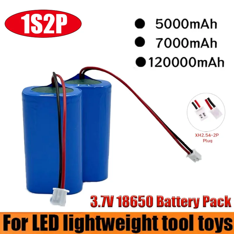 18650 1S2P 12000mAh Lithium Rechargeable Battery Pack 3.7V for LED Lightweight Tools Toy Safety Equipment Bluetooth Speaker