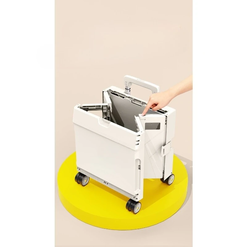 

Small cart grocery shopping cart home lightweight portable foldable trolley trailer express shopping cart new model