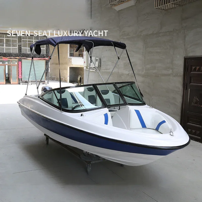 Hot Yachts Aluminum 5m Fiberglass Speed Yacht Yacht Luxury Boat Cabin Cruiser Rowing Boats Fiberglass