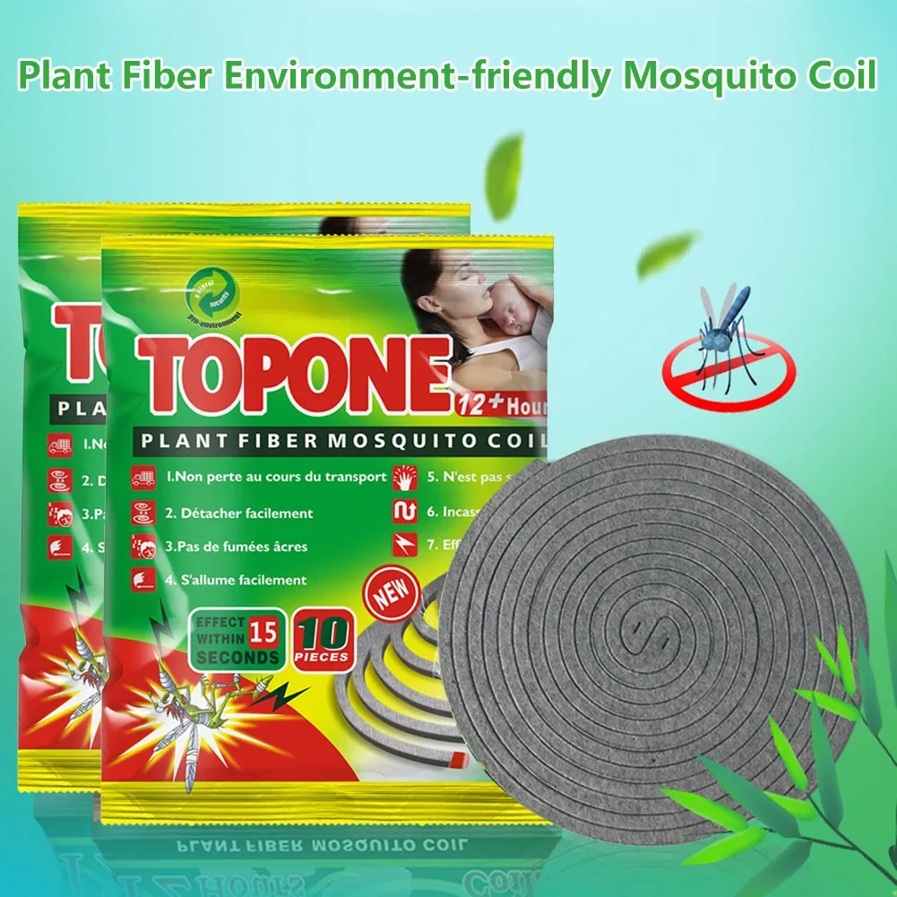 10PCS/lot Natural Bamboo Pulp Mosquito Coil Anti Mosquito Incense Coil Incense Burner Mosquito Kill For Indoor Outdoor