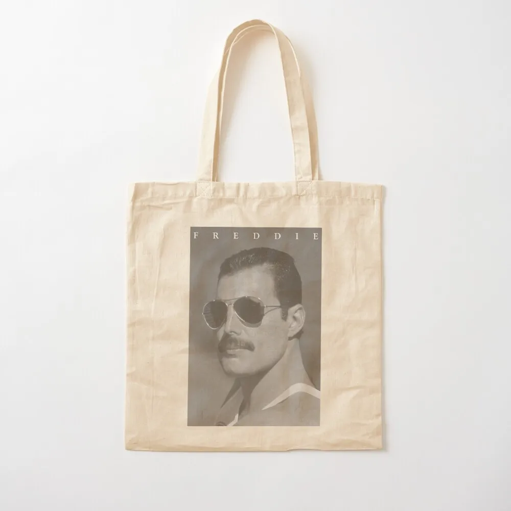 Fréddie Mércury Shades Photo Vintage Tote Bag Handbags university shopper bag personalized tote bag Canvas Tote