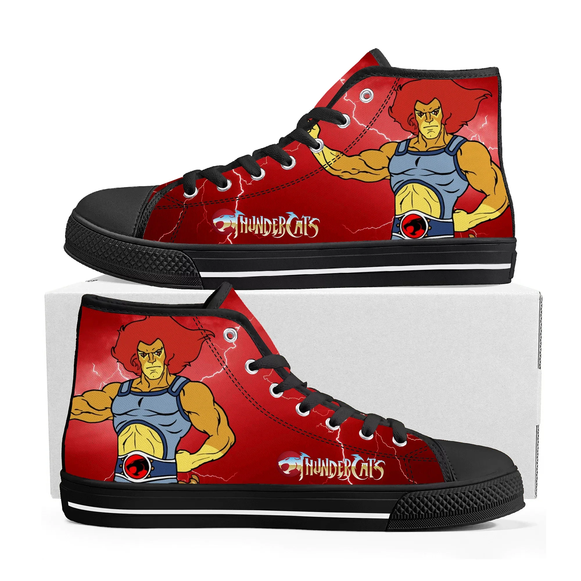 Thundercats Anime Cartoon High Top Sneakers Mens Womens Teenager High Quality Canvas Sneaker Casual Couple Shoes Custom Shoe