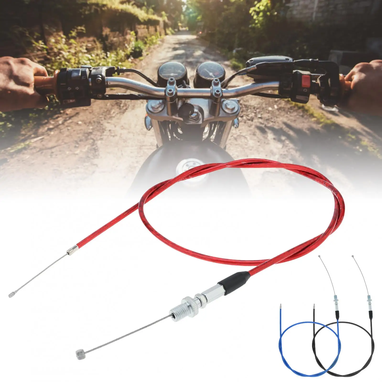 1piece 120cm / 47inch Stainless Steel Throttle Cable Fit for Most 50CC 70CC 90CC 110CC 125CC 4-stroke Motorcycle