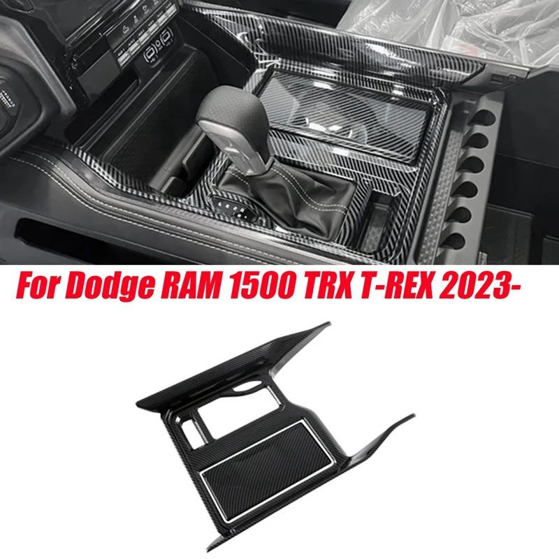 Car Gear Shift Frame Trim Kits For Dodge RAM 1500 TRX T-REX 2023- Shifter Panel Cover Stickers Interior Replacement Accessories