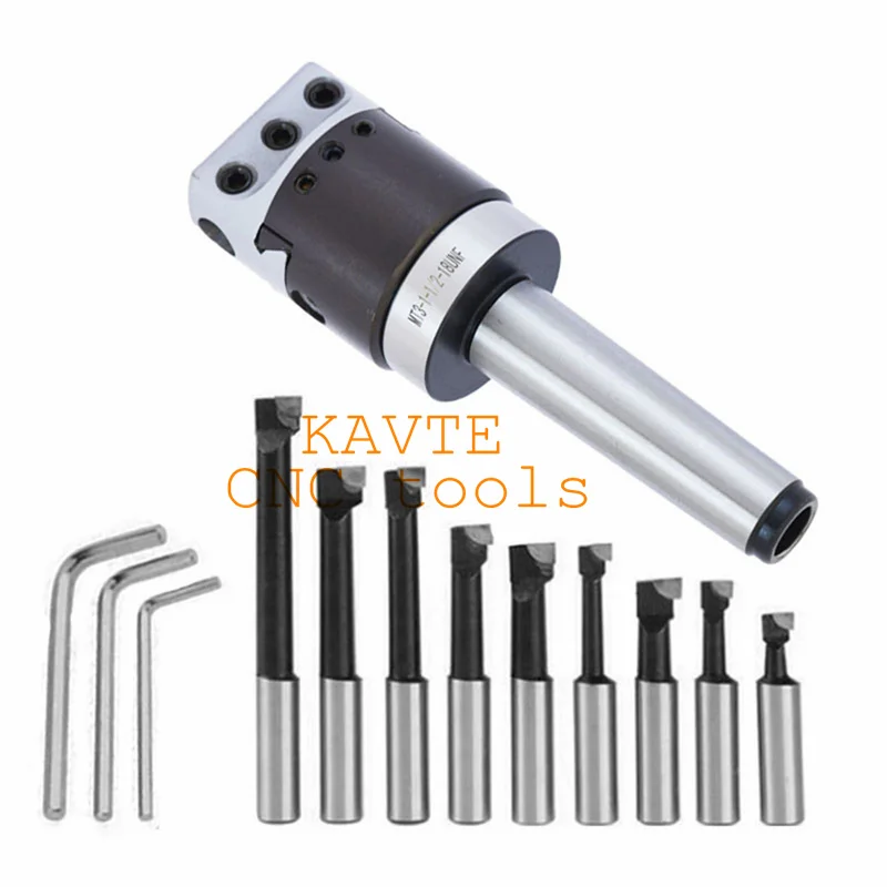 a set MT2 MT3 MT4 C20 C25 BT30 BT40 NT30 NT40 R8 M10 M12 M16 + F1 2 inch 50 Boring head 12mm Boring Bar For Milling Machine Tool