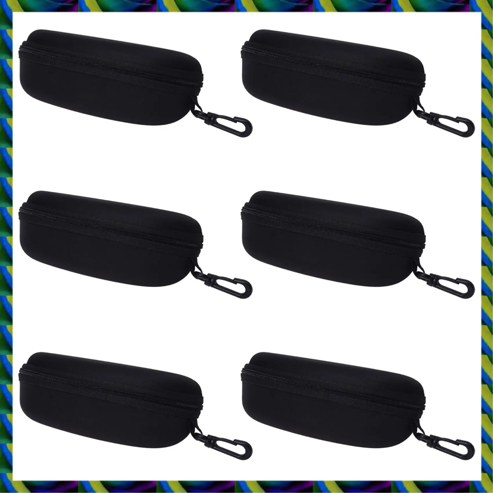 حامل حافظة صلبة بسحاب آمن للنظارات السوداء يوميًا 2X