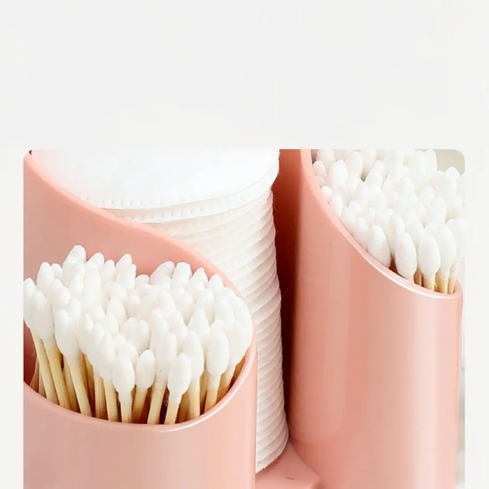 Makeup Tool Storage Organizer For Cotton Swabs Pads Dental Floss Toothpick Vanity Bathroom Desktop Supplies