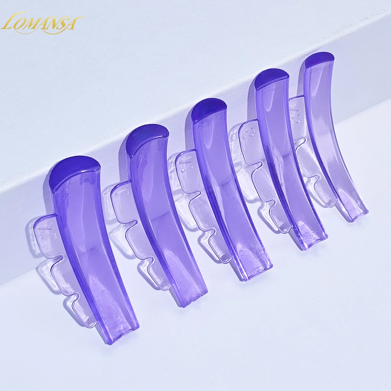 Lomansa 5 أزواج قابلة لإعادة الاستخدام سيليكون رمش بيرم منصات لزجة جلدة قضبان درع رفع ثلاثية الأبعاد رمش بكرة الشعر اكسسوارات ماكياج أداة #3