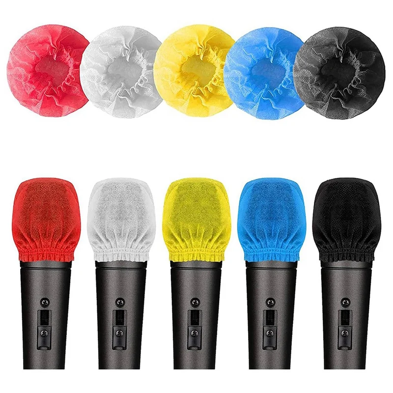 A003 500 шт. одноразовый чехол для микрофона, ветровое стекло для ручного микрофона для комнаты записи, КТВ, караоке, выступления на сцене