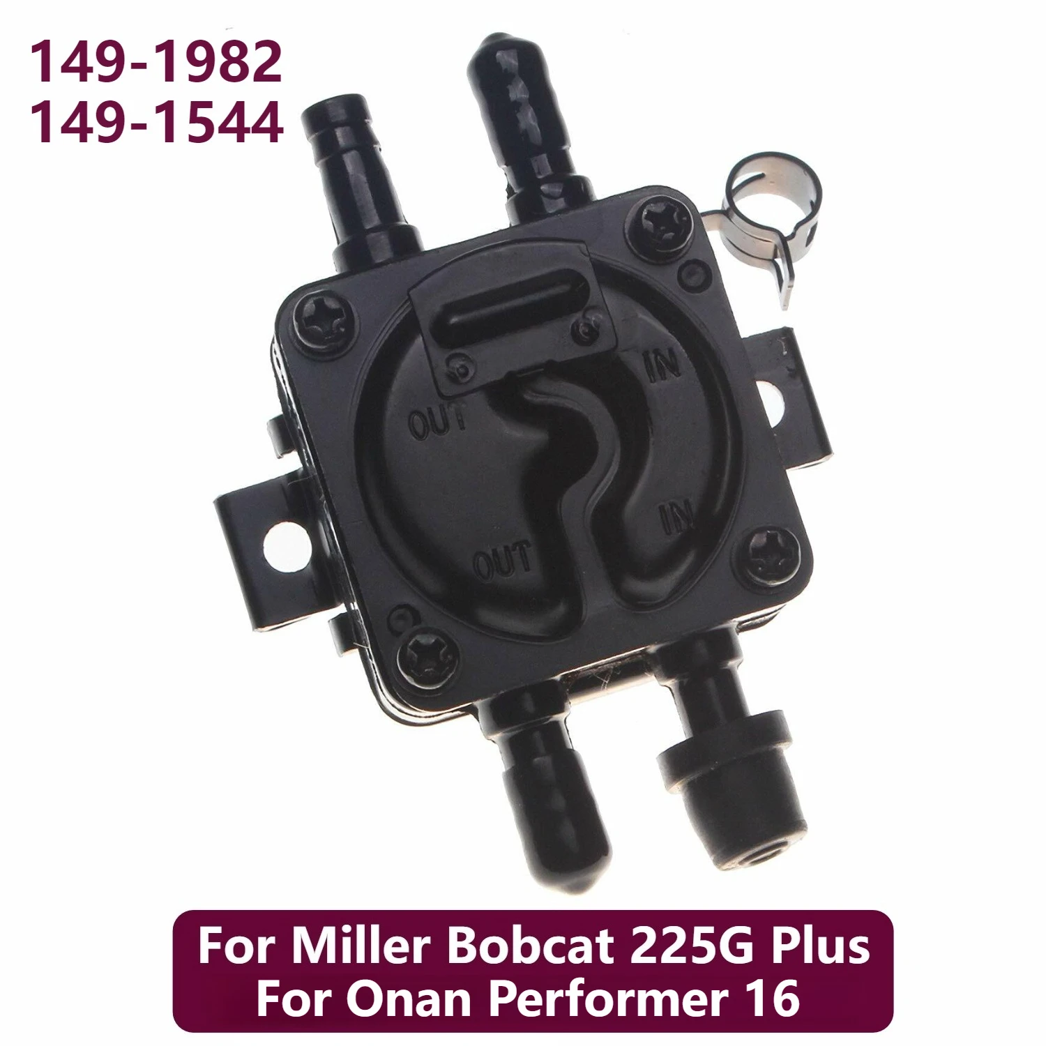 

Fuel Pump for Miller Bobcat 225G Plus Welder Generator for Onan Performer 16 149-1982, 149-1544, 149-2187