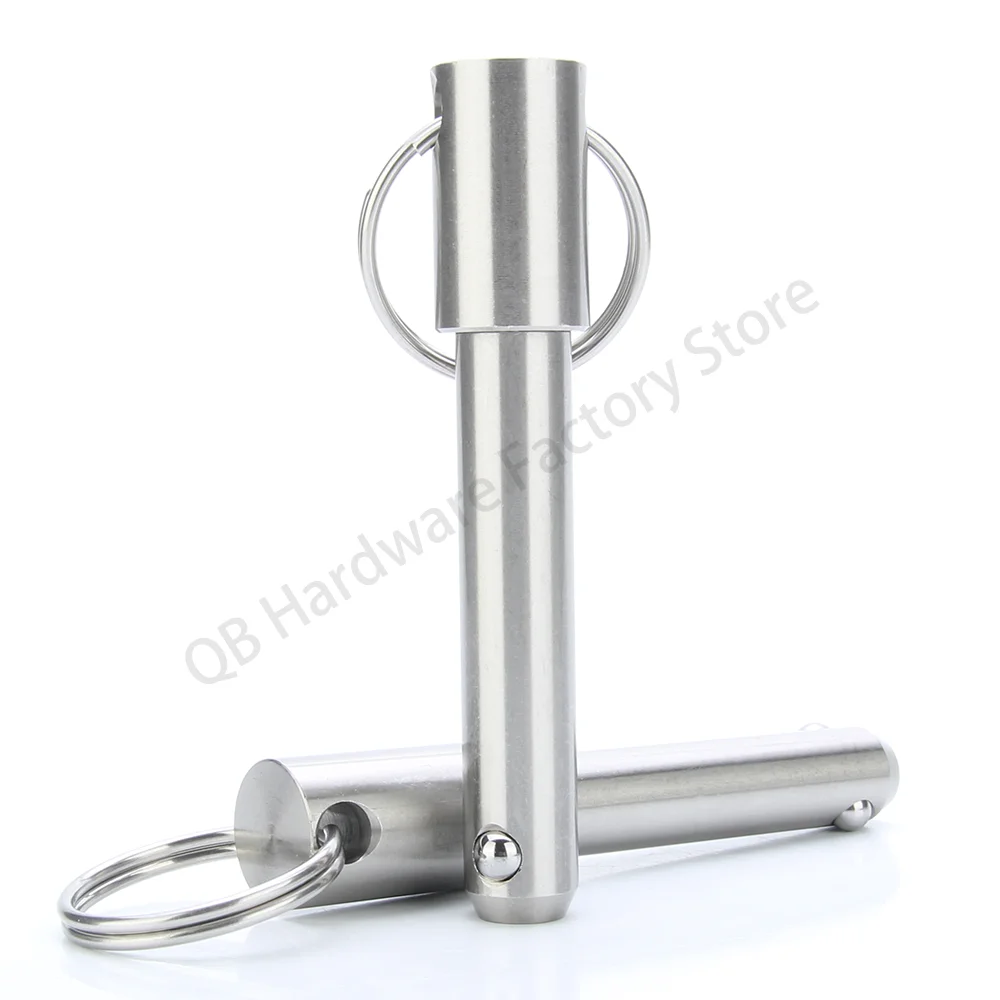 High Quality QB115.1 Dia5~16mm All Stainless Steel Solid Quick Release Pins Spring Ball Lock Pins With Ring