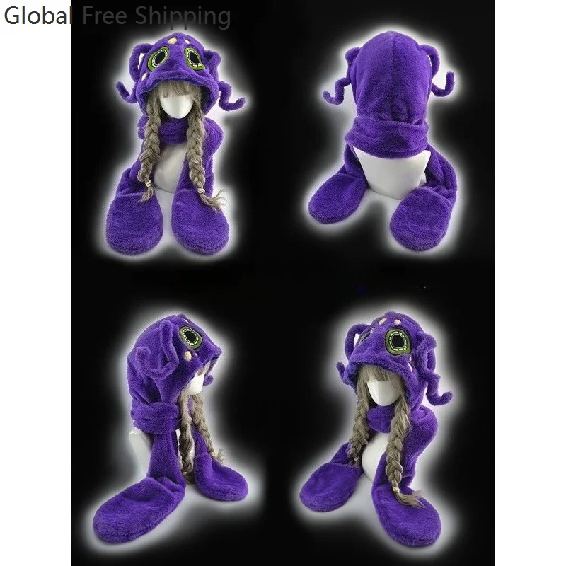 Anime Cosplay sombrero de invierno Harajuku Steam Punk Y2k gótico Lolita suave chica sombrero de felpa bufanda guantes sombreros cálidos Fursuit Prop 2026