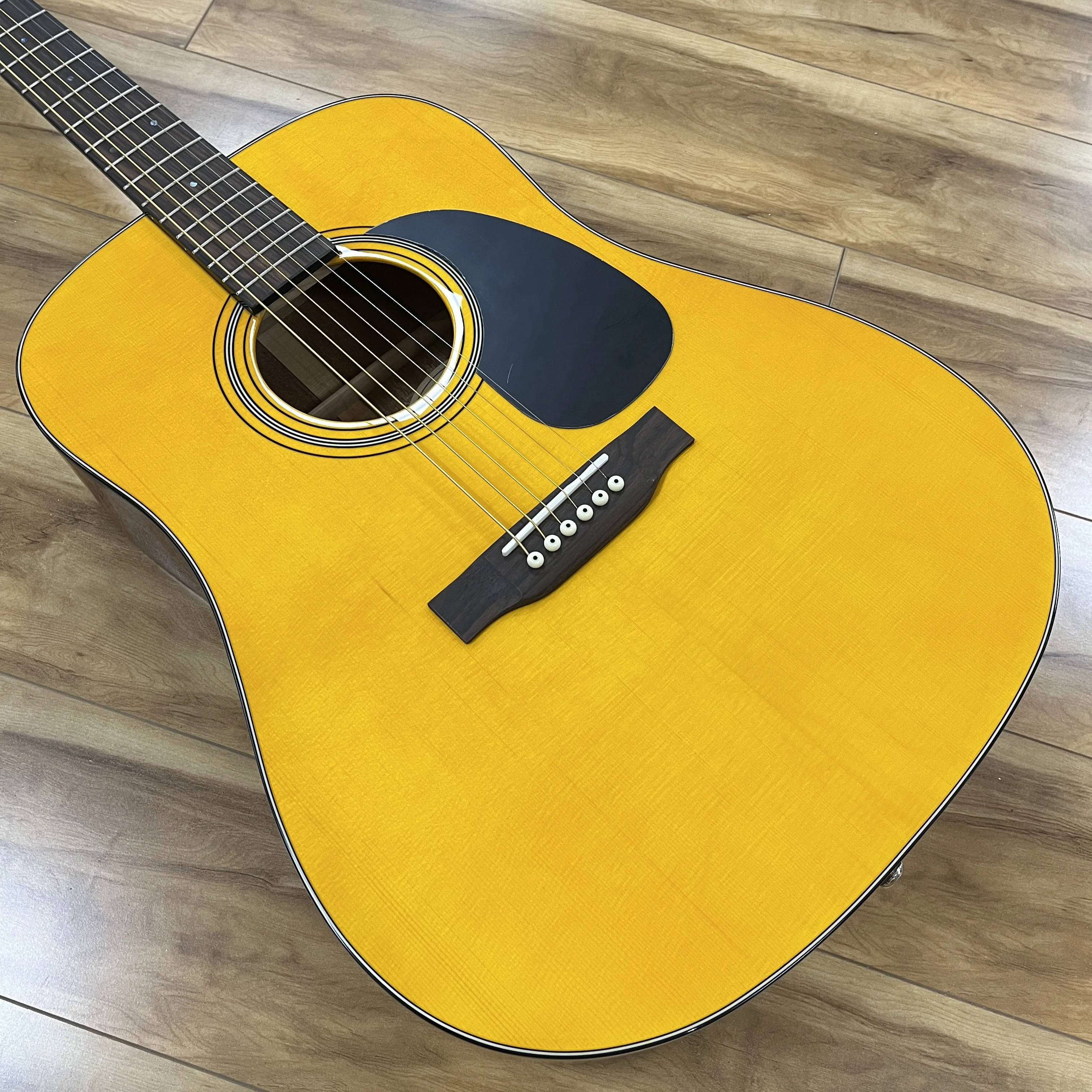 

Оригинальная акустическая гитара для фолк-музыки 018, натуральный цвет - корпус из ели, подарок в стиле электрогитары, бесплатная доставка