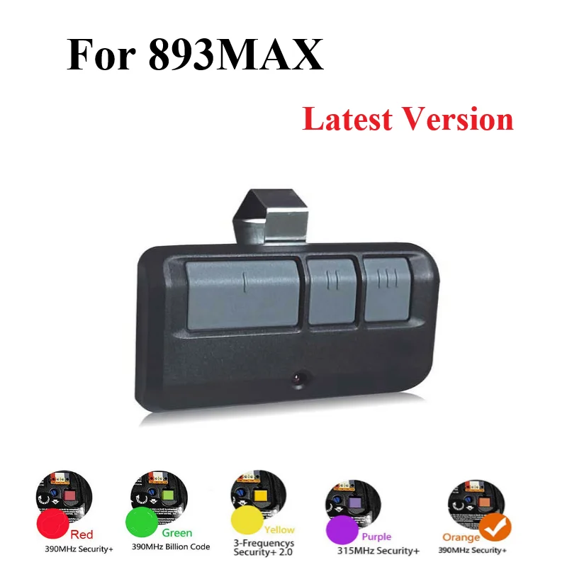 NEW 893MAX 2-Button Universal Garage Door Remote for Sears Craftsman Lift Master Openers Replaces 371LM 971LM 81LM 891LM 139.537