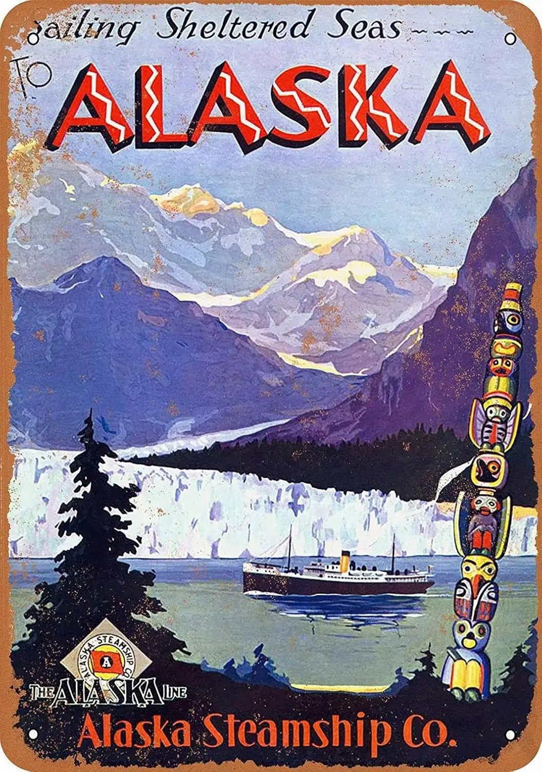 Metal Sign - Alaska Steamship Company Vintage Wall Decor Art-aluminum