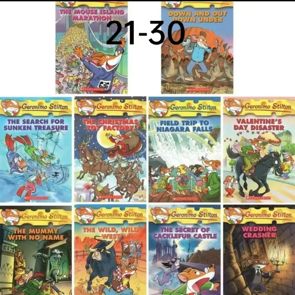 Geronimo Stilton Mouse Reporter 1-80 English Original Chapters, Bridge Books, Complete Set Of 80 Books! Education Teaching