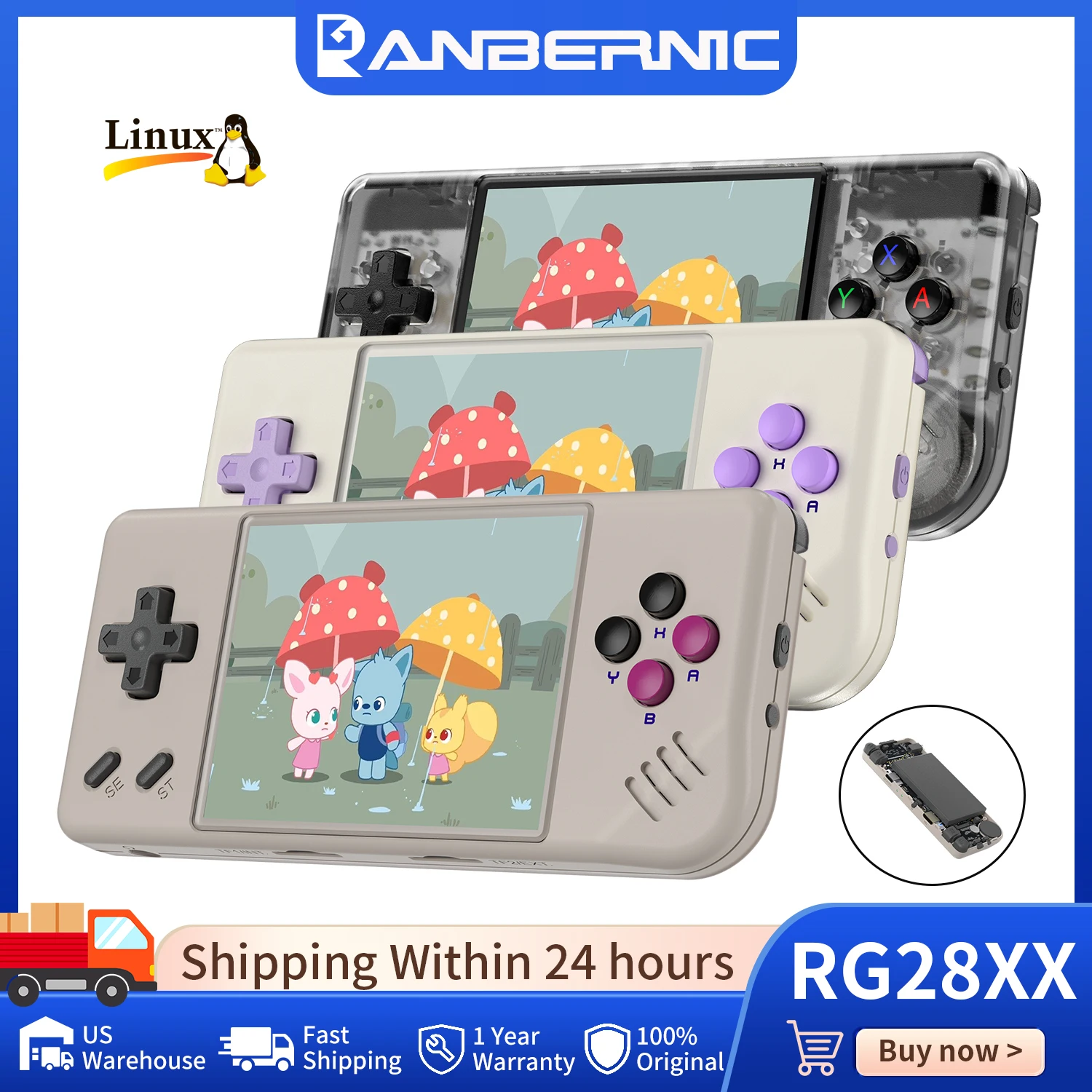 Anbernic RG28XX Mini Handheld Game Console 2.83