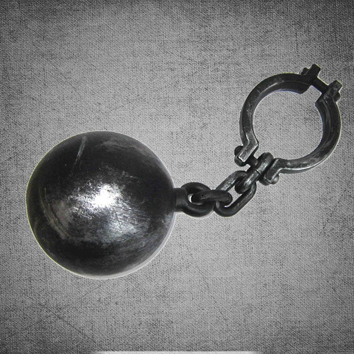 Cadena de bolas de hierro para pierna, grillete de plástico ligero, accesorio de actuación de prisionero, disfraz de Halloween, fiesta de película