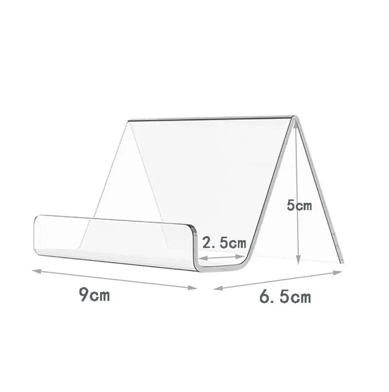 1Pc Transparent Acrylic Desktop Business Card Holder Table Desk Shelf Box Storage Display Stand Restaurant Office Supplies