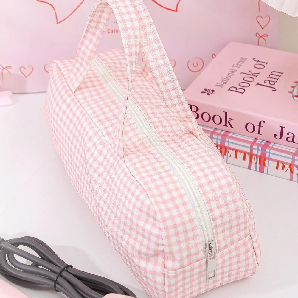 Quilted Hair Dryer Storage Bag Large Capacity Foldable Hair Tools Organizer Bag Polyester Fabric Dustproof