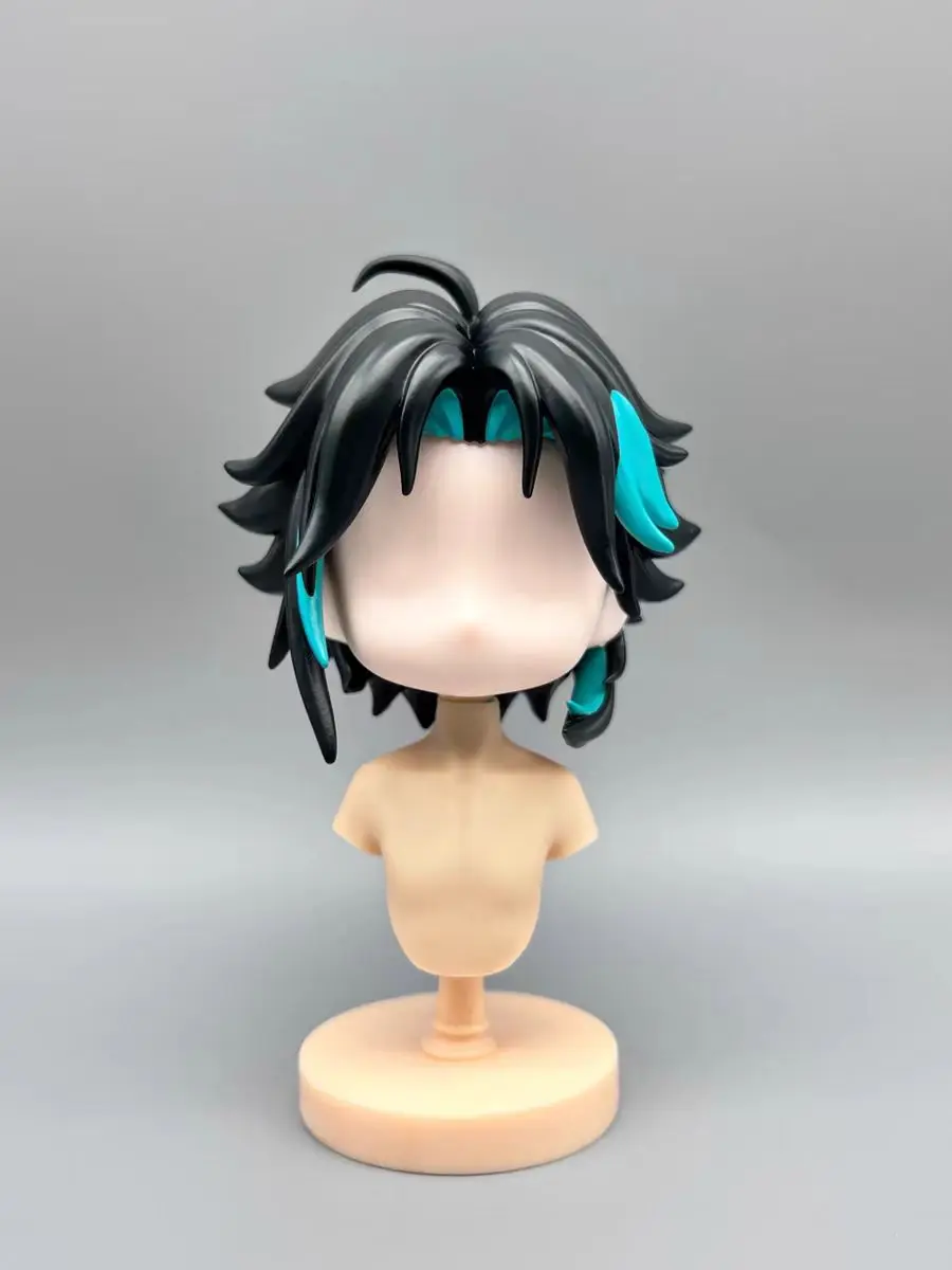 Xiao Handmade Ob11 Coloder Hair Genshin Impact 1/12 BJD GSC Wig Customized Cosplay DIY Doll  Accessories