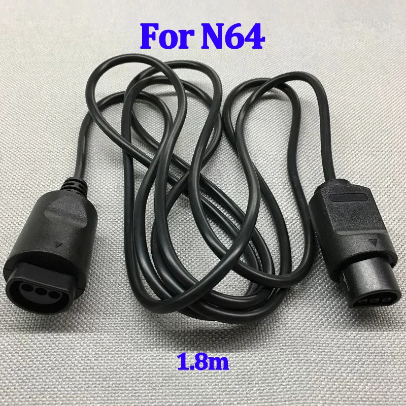 1PC Controller Extension Cable for N64 Male to Female Gamepad Extender Cord Console Gaming Replacement Accessories