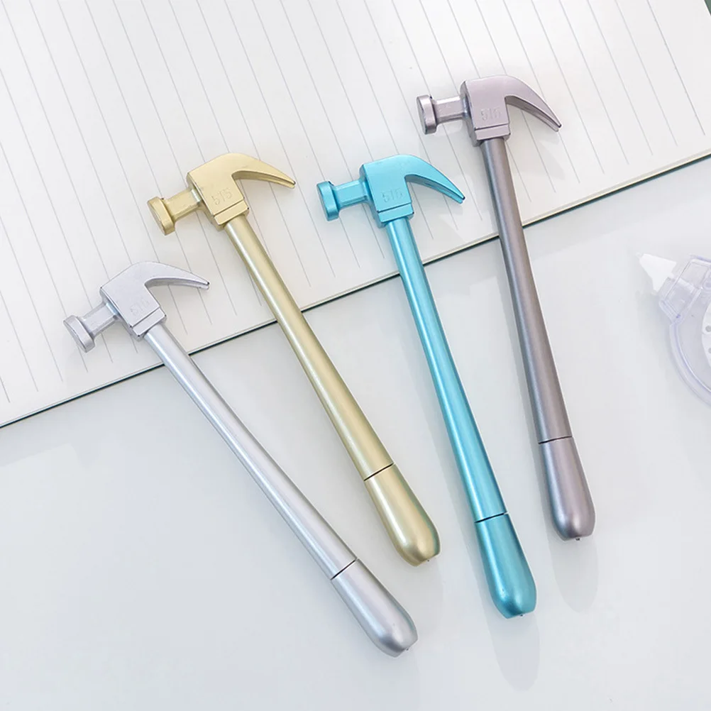 8Pcs Claw Hammer Shaped Gel Pens 0.5mm Fine Point Writing Pens Student Sign Office School Portable Fine Point Pen