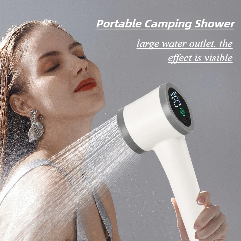 

Portable Camping Shower Rechargeable Electric Water Sprayer for Outdoor Bathing Garden Cleaning Pet Washing Mobile Self Priming