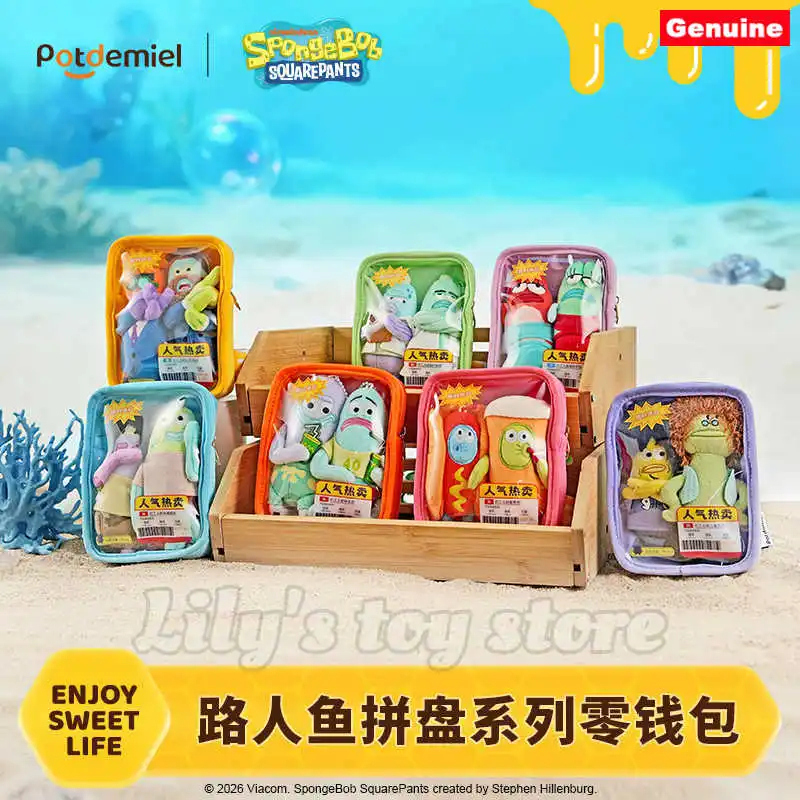 

Genuine Potdemiel Bikini Bottom Style Plush Zero Wallet Cute Cartoon Fish Keychain Pendant Coin Purse Customized Gift For Adult