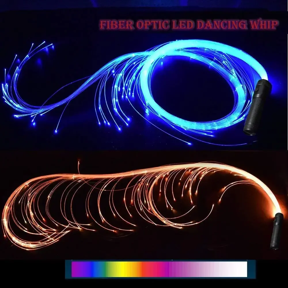 Fouet de brevChang à Fibre Optique LED, Rechargeable, Brcorporelle, pour Rave à Comcussion à 360 °