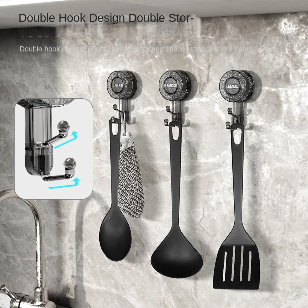 Creative Rotating Suction Cup Hook Punch-fre Vacuum Load-bearing Adhesive Racks Towel Rack