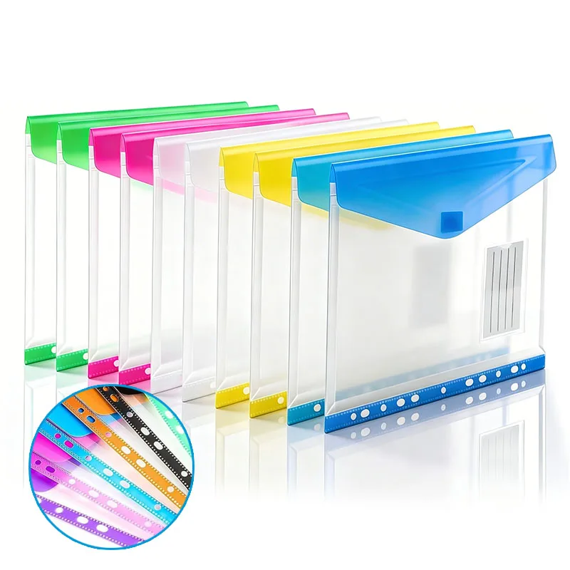 

﻿15pcs A4 File Folders Colorful 11-Ring Binder Pockets Durable PP Organizer for School Office & Home Secure Push-Button TMZ﻿﻿﻿