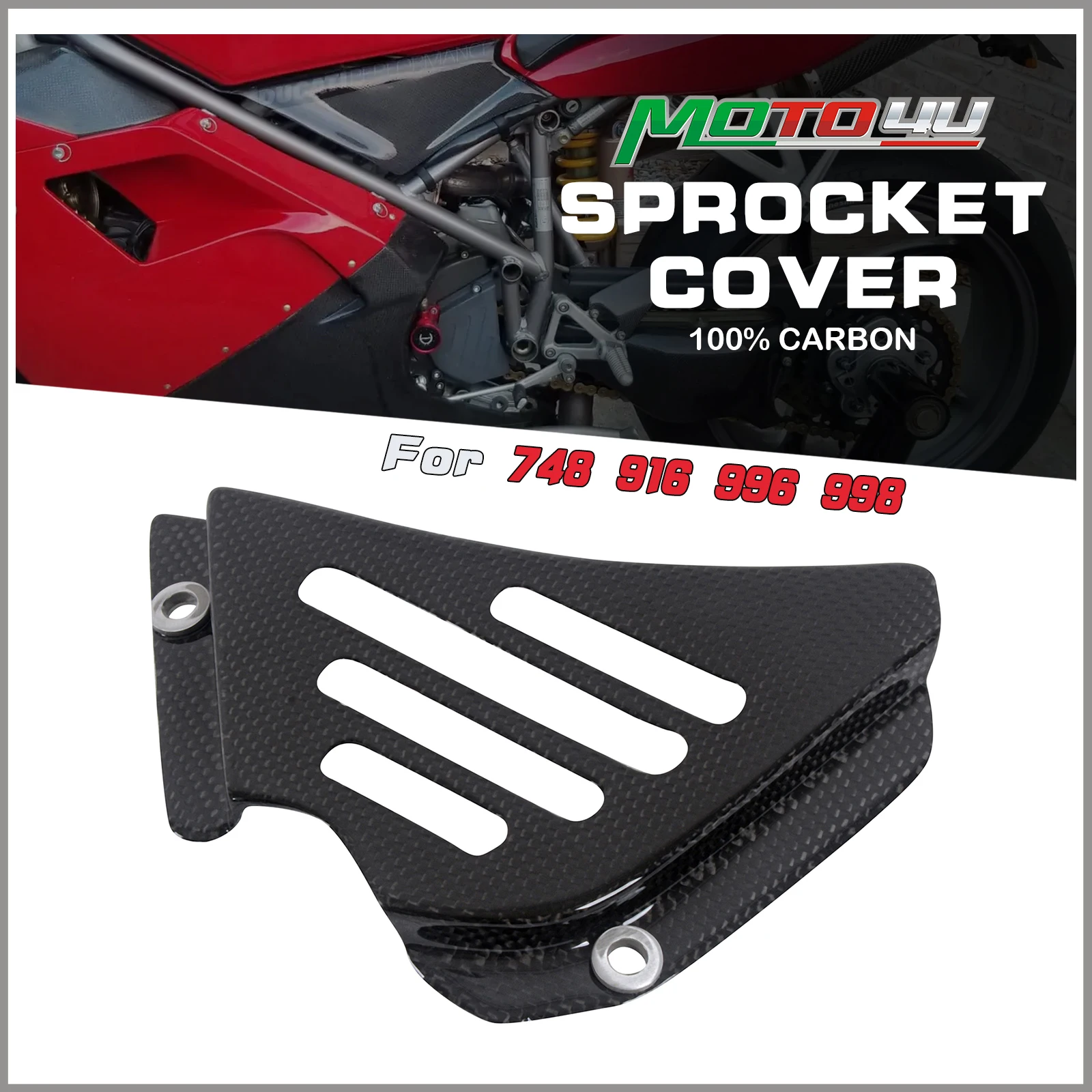 

For Ducati 748 916 996 998 100% Carbon Fiber Chain Sprocket Cover Guard Motorcycle Fairing