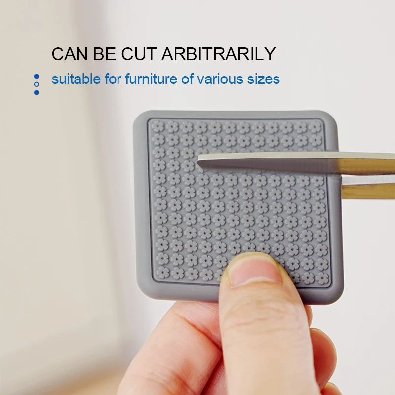4/8 قطعة Sel-Adhesive سيليكون كرسي الساق منصات حافظات الأرضية أرجل قطع الأثاث الجدول الساق يغطي مربع/جولة أسفل منصات المضادة للانزلاق