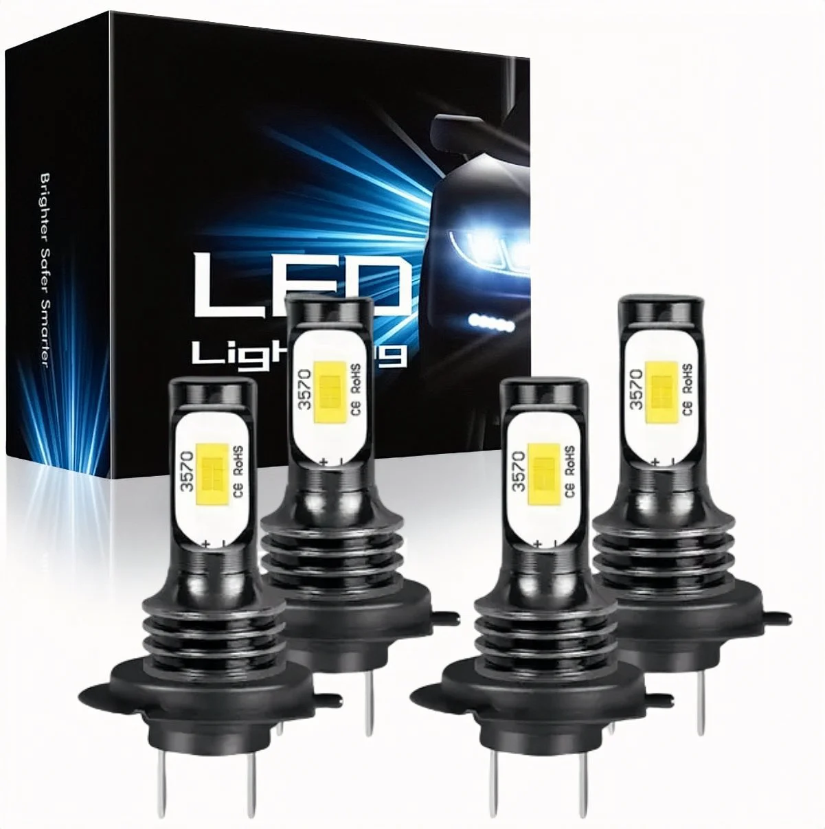 

4pcs H7 For BMW 325i 328i 330i 335i E90 F30 E46 Hi Lo Beam Headlight Bulbs 6500K