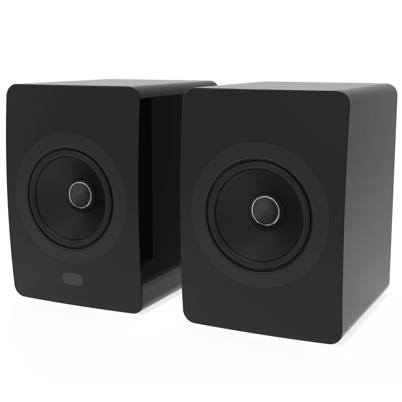 YYHC-TWS Blue-tooth Bookshelf Speakers Powered 2.0 Stereo Home Audio Loudspeakers BT 5.0 Wireless Desktop HiFi Speaker