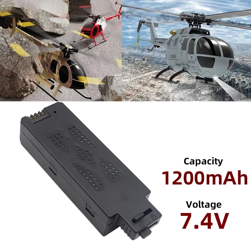 7.4V Rc Ear C189 Md500 Vogel Helikopter Batterij Voor C189 Md500 Rc Tijdperk Vogel Helikopter Onderdelen Accessoire 1200Mah C189 Batterij