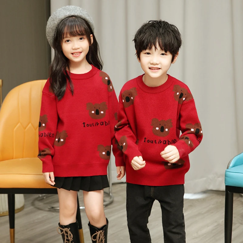 Matching Family Sweaters Autumn Winter Mum Daughter Dad Son Knitwear Tops Couple Outfit Adults Kids Men Women Christmas Clothing