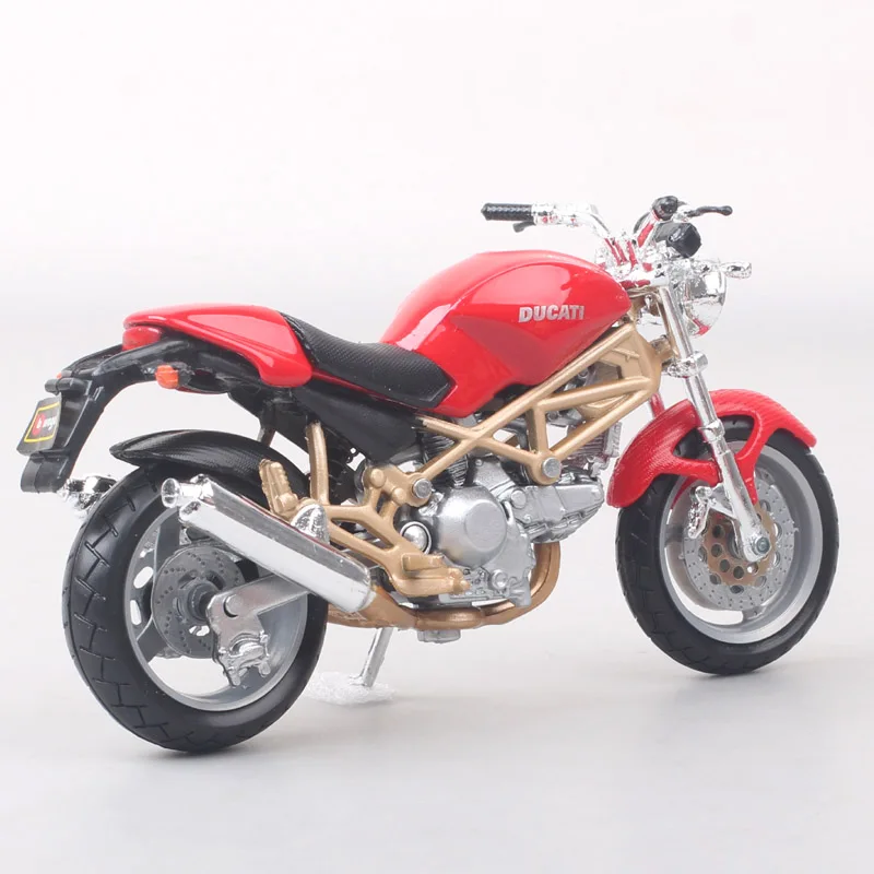 Bburago-Diecast brinquedo modelo de motocicleta para crianças, Ducati Monster 900, veículo moto bike miniaturas vermelhas, passatempo, presente para