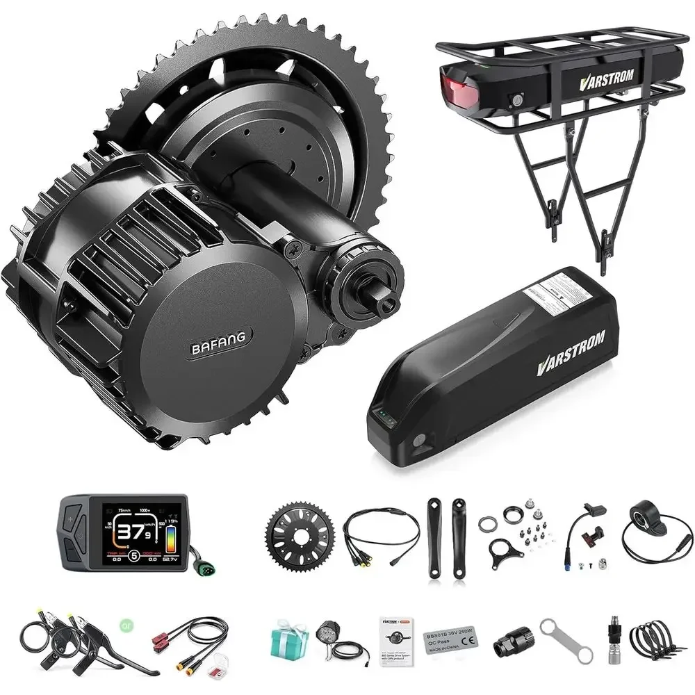 1000W 48V-52V Electric Bike Conversion Kit for 68-73/100/120mm Mountain & Road Bikes with Battery and Display (Optional)