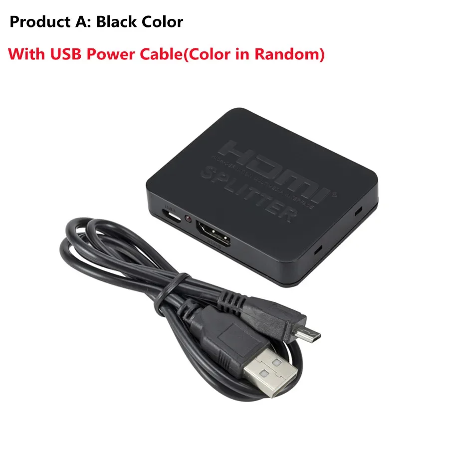 4K HDMI Splitter Full HD 1080p HDCP 4K Splitter Switch Switcher 1X2 Split Amplifier Dual Display For DVD For PS3 HDTV 1 in 2 Out